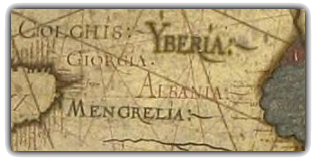 Map showing ancient Colchis and Iberia kingdoms